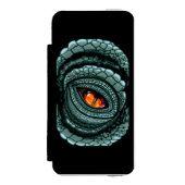 原始的な爬虫類の捕食者の目 INCIPIO iPhoneウォレットケース (フォリオ 正面)