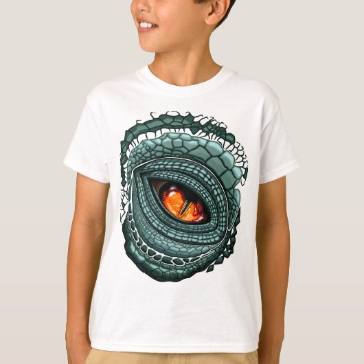 原始的な爬虫類の捕食者の目 Tシャツ (正面)