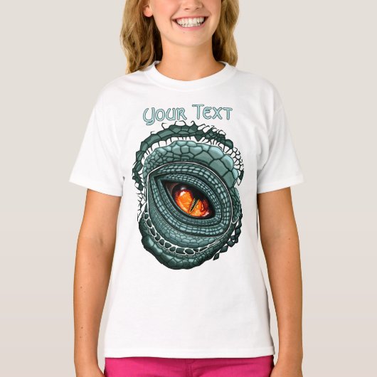 原始的な爬虫類の捕食者の目 Tシャツ (正面)