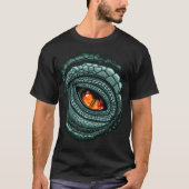 原始的な爬虫類の捕食者の目 Tシャツ (正面)