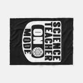 原子おもしろいで活性化されたモードでの科学先生 フリースブランケット (正面(横))