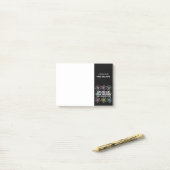 原子おもしろい科学に立つ ポストイット (デスク上)