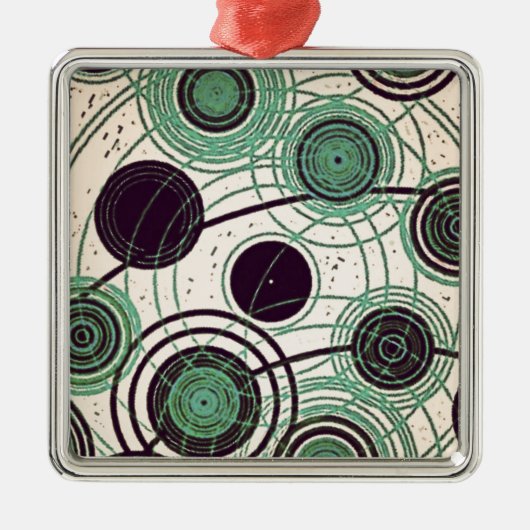 原子と電子 メタルオーナメント (正面)