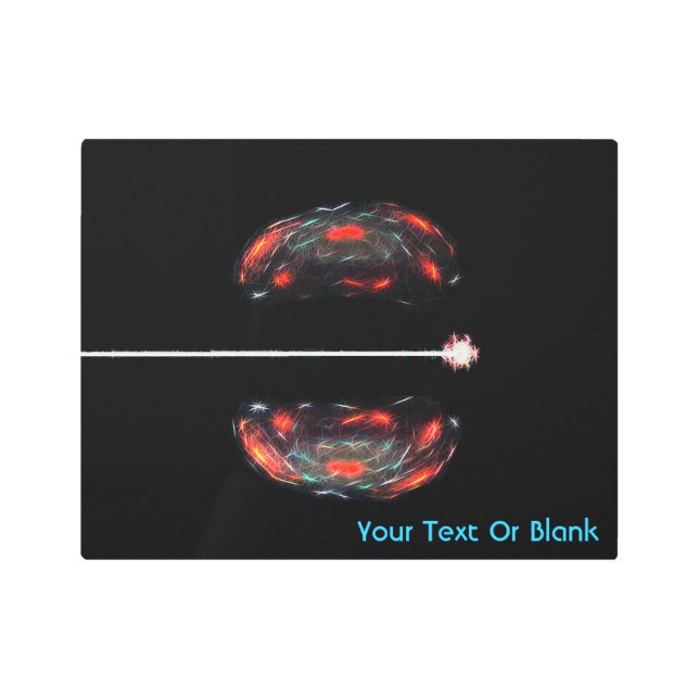 原子の分割 メタルプリント (正面)