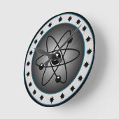 原子の図表の時計 ラウンド壁時計 (傾斜)