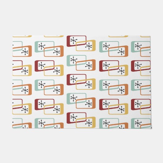 原子の年齢の長方形数々の色の ドアマット (正面)