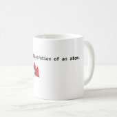 原子の正確なイラストレーション コーヒーマグカップ (正面右)