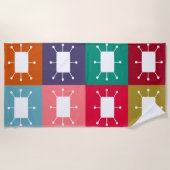 原子の長方形 ビーチタオル (正面)