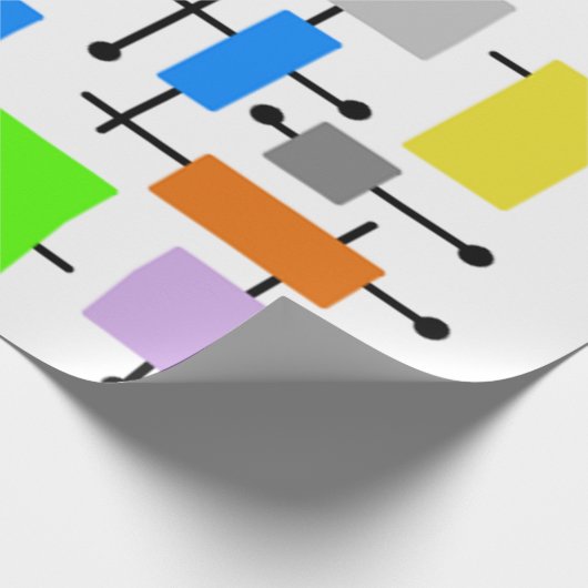 原子の長方形 ラッピングペーパー (角)