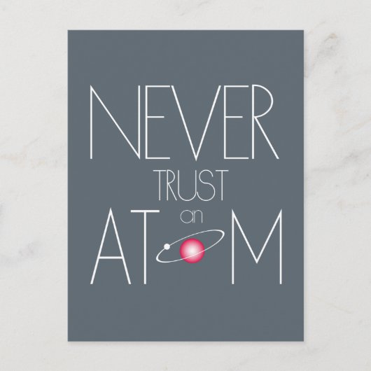 原子を信頼しない ポストカード (正面)