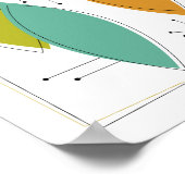 原子オーナメントミッドセンチュリーモダンアートポスター ポスター (角)