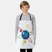 原子カラフルのモデル エプロン (着用した状態)
