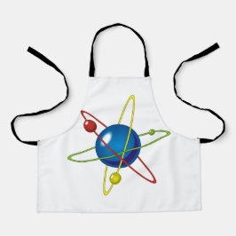 原子カラフルのモデル エプロン