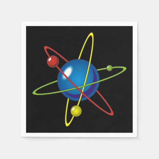 原子カラフルのモデル スタンダードカクテルナプキン (正面)