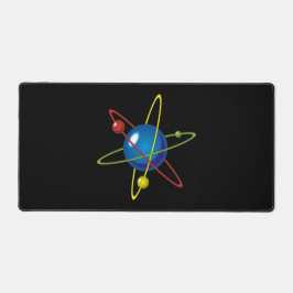 原子カラフルのモデル デスクマット