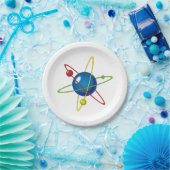 原子カラフルのモデル ペーパープレート (パーティー)