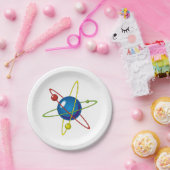 原子カラフルのモデル ペーパープレート (パーティー)