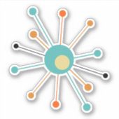 原子カラフルスターバストミッドセンチュリーモダン シール (正面)