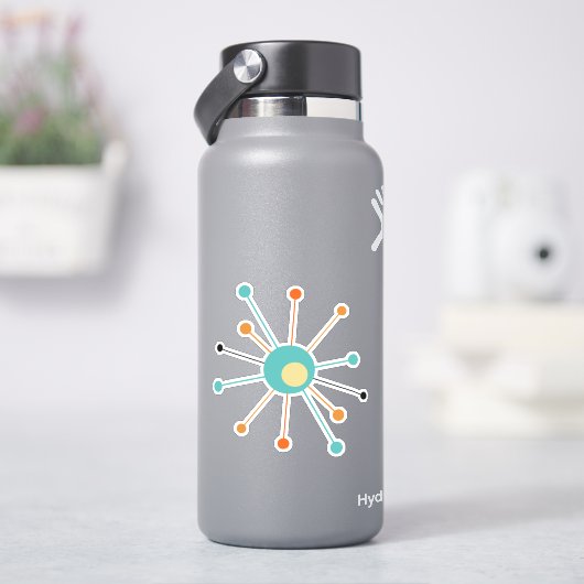 原子カラフルスターバストミッドセンチュリーモダン シール (HydroFlask)