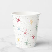 原子カラフルスターバストミッドセンチュリーレトロ 紙コップ (正面)