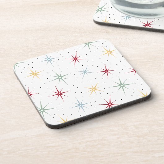 原子カラフルスターバスト中世紀レトロ コースター (左側)