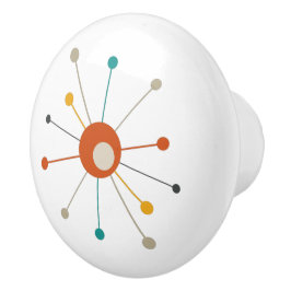 原子カラフル時代スターバストミッドセンチュリーモダン セラミックノブ