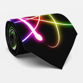 原子カラフル白熱［赤熱］光を放つ科学 ネクタイ (ロール)