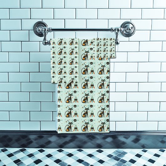 原子クールレトロキャット宇宙船サターン星 バスタオルセット