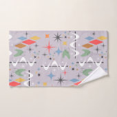 原子コンテンポラリーと抽象芸術のl行l紫 バスタオルセット (ハンドタオル)