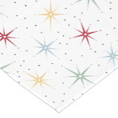 原子スターバストとドットミッドセンチュリーパターン ショートテーブルランナー (コーナー)