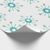 原子スターバストカラフルターコイズ ラッピングペーパー (角)