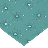 原子スターバストティール（緑がかった色） ショートテーブルランナー (コーナー)