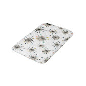 原子スターバストパターンレトロミッドセンチュリーモダン バスマット (アングル)