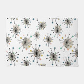 原子スターバストパターン中世紀型モダン ドアマット (正面)