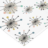 原子スターバストミッドセンチュリーモダンレトロパターン ショートテーブルランナー (コーナー)