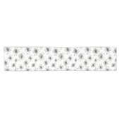 原子スターバストミッドセンチュリーモダンレトロパターン ショートテーブルランナー (横)