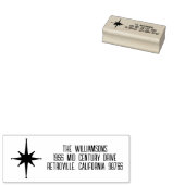 原子スターバストミッドセンチュリーモダンレトロミニマル ラバースタンプ (押印)