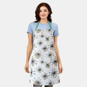 原子スターバストミッドセンチュリーモダン エプロン (着用した状態)