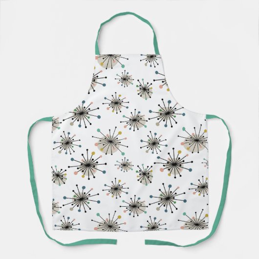 原子スターバストミッドセンチュリーモダン エプロン (正面)