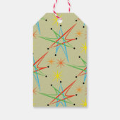 原子スターバストレトロ数々の色パターン ギフトタグ (裏面)