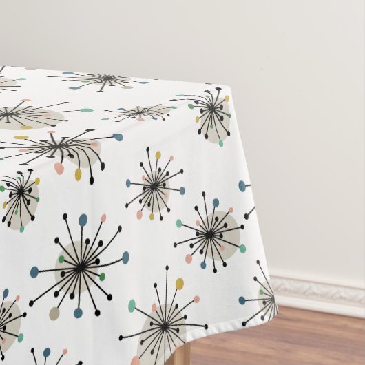 原子スターバスト小さなモチーフミッドセンチュリー テーブルクロス (インサイチュ)