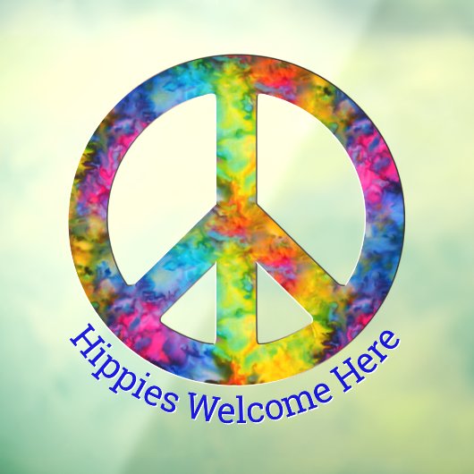 [原子タイダイ]ピースサイン記号の窓にしがみつく ウィンドウサイン (シート3)