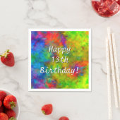 【原子タイダイ】レインボーサイケデリックカラー紙 スタンダードカクテルナプキン (インサイチュ)