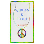 [原子タイダイ]虹の平和サイン好意抱き枕 スモールペーパーバッグ (正面)