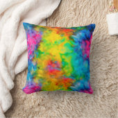 [原子タイダイ] V2レインボーサイケデリックカラー クッション (ブランケット)