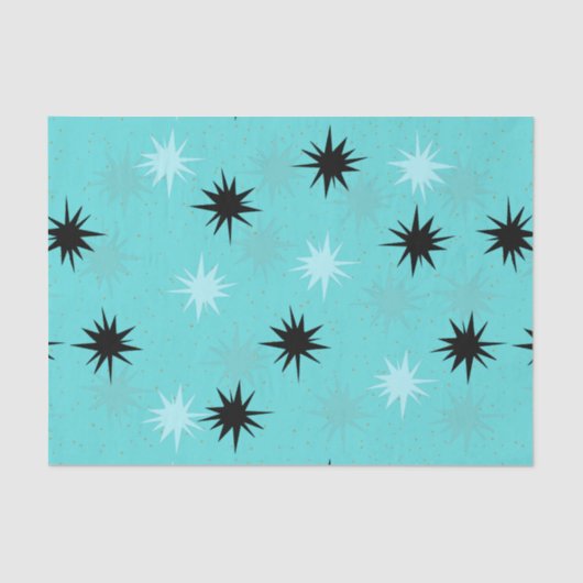 原子ターコイズスターバストティッシュペーパー 薄葉紙 (正面)