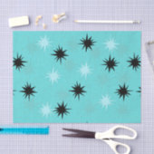 原子ターコイズスターバストティッシュペーパー 薄葉紙 (クラフト)