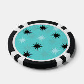 原子ターコイズスターバストトランプのポーカーチップ ポーカーチップ (シングル)