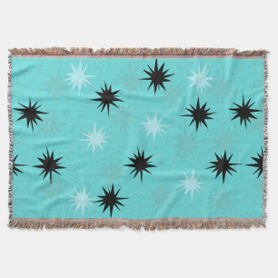 原子ターコイズスターバストブランケット スローブランケット
