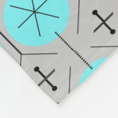 原子ターコイズドットフリースブランケット フリースブランケット (角)